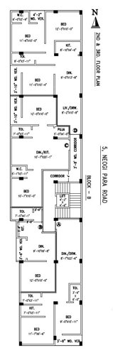  swapnanir-1and2 Block B Cluster Plan from 1st to 3rd Floor