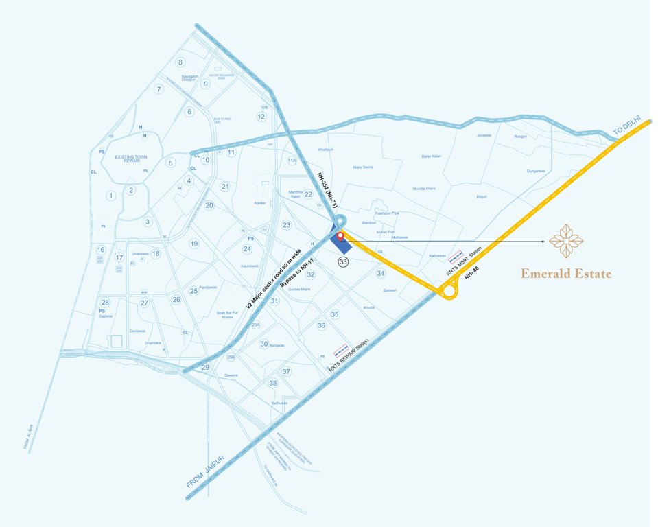 emerald estate Location Plan
