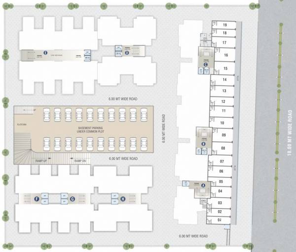Tower A, B, C, D, E, F, G & H Cluster Plan for ground Floor sky-view-phase-2 Tower A, B, C, D, E, F, G & H Cluster Plan for ground Floor