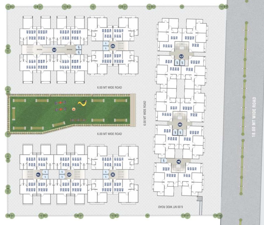  sky view phase 2 Tower A, B, C, D, E, F, G & H Typical Cluster Plan