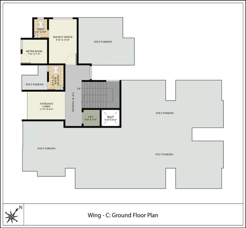  eklavya building no 1 type a wing c Building No 1 Type A Wing C Cluster Plan