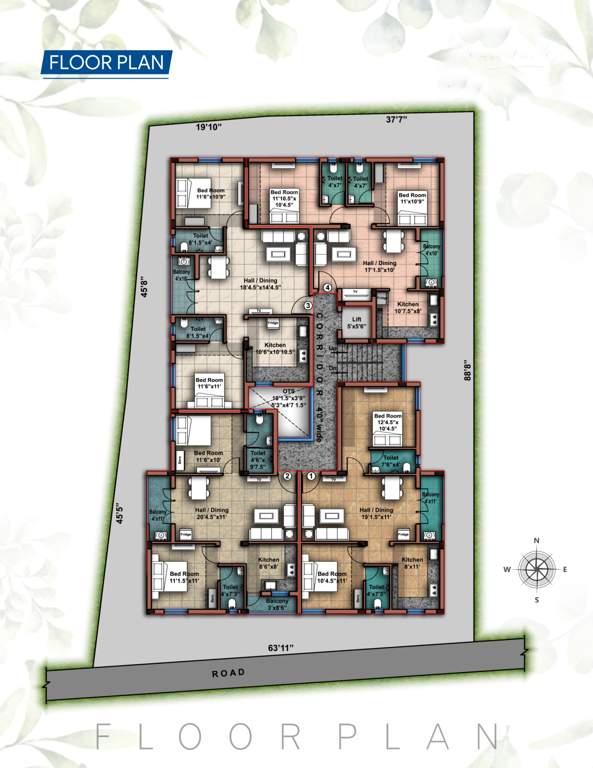  geethan grandeur Geethan Grandeur Cluster Plan from 1st to 3rd Floor