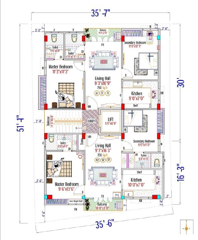  austile apartment Austile Apartment Cluster Plan from 1st to 3rd Floor
