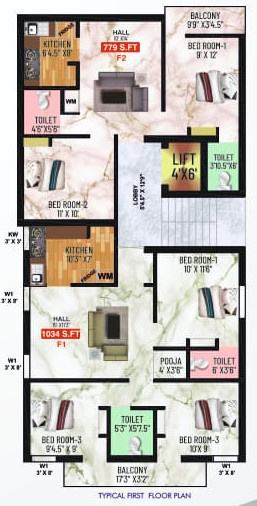  kenzo Kenzo Cluster Plan for 1st Floor