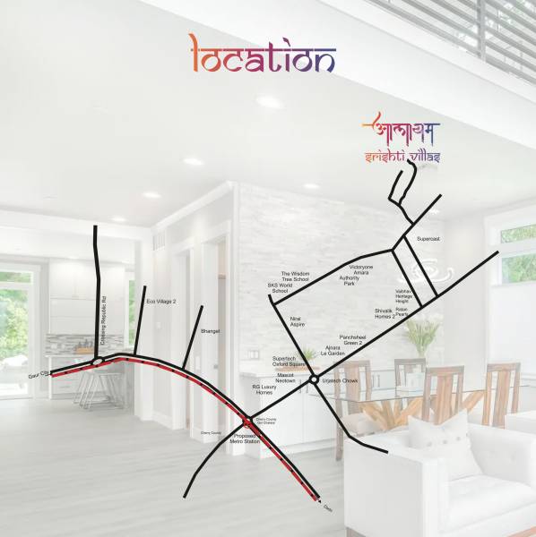  shristi-villa Location Plan