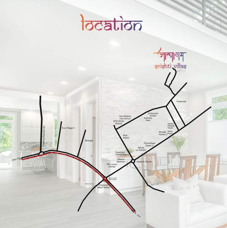  shristi villa Location Plan