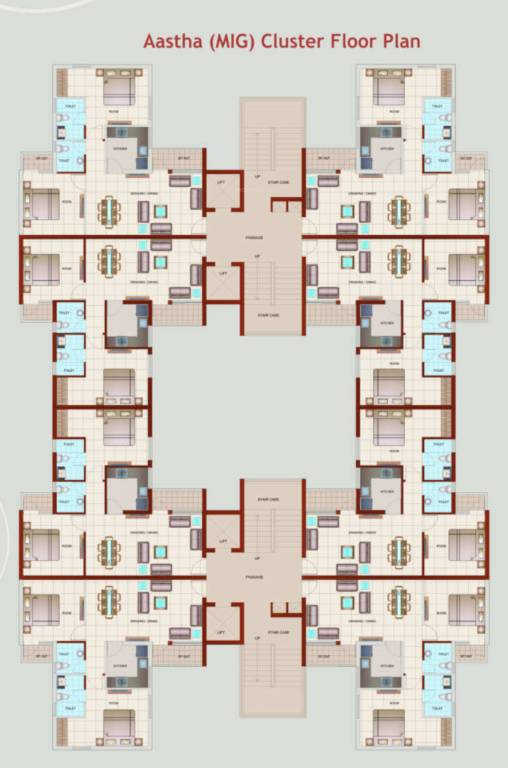 aastha mig zone ii M1 To M2 Cluster Plan