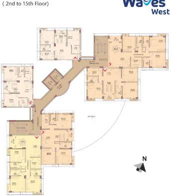  aqua waves west Aqua Waves West Cluster Plan from 2nd to 15th Floor