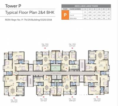  abhinandan-tower-p P Cluster Plan from 1st to 19th Floor
