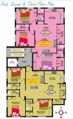  akula-enclave Akula Enclave Cluster Plan from 1st to 3rd Floor