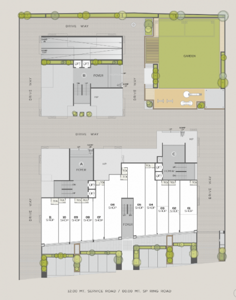  sky Block A Cluster Plan for ground Floor