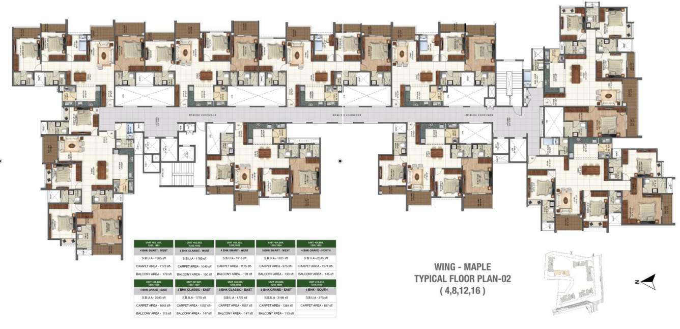  folium by sumadhura phase lll Folium By Sumadhura Phase lll Cluster Plan from 4th to 16th Floor