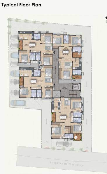  sanskriti Sanskriti Cluster Plan for Typical Floor