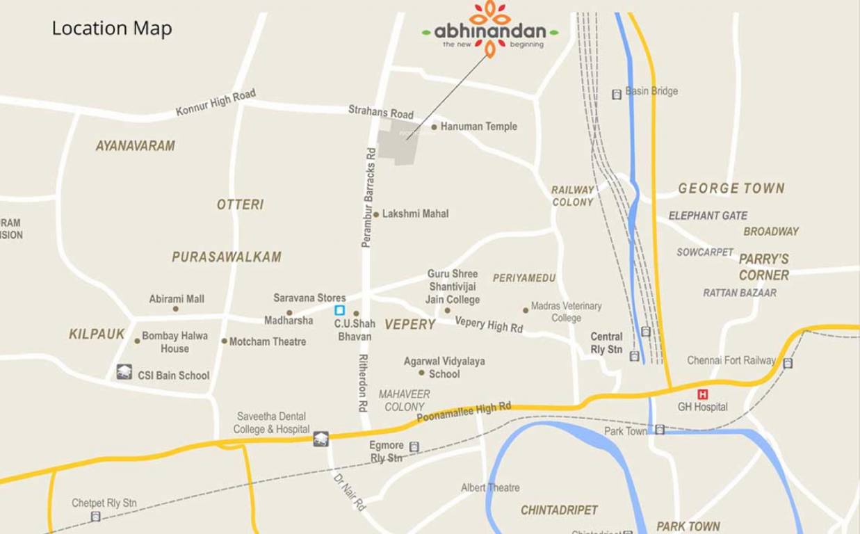  abhinandan tower a and b Location Plan