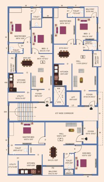 Silver D Casa Cluster Plan from 1st to 5th Floor silver-d-casa Silver D Casa Cluster Plan from 1st to 5th Floor