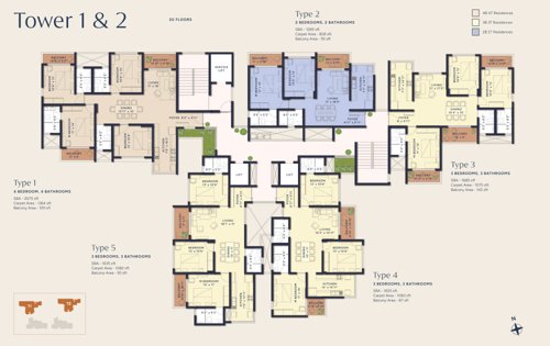  ankura Tower 1 Cluster Plan from 1st to 20th Floor