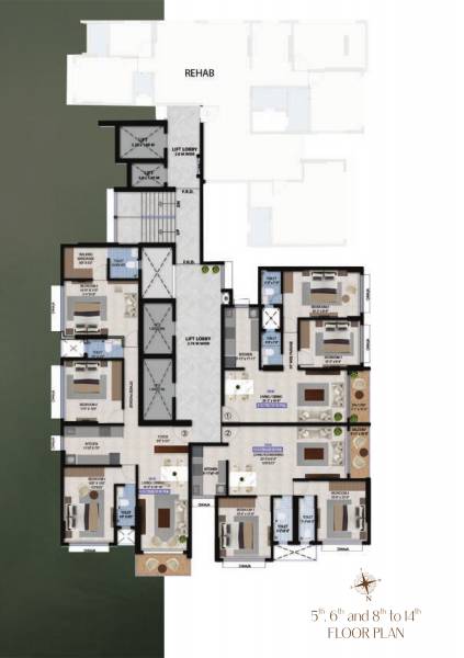  laxminarayan Aum Laxmi Narayan Cluster Plan from 5th to 14th Floor