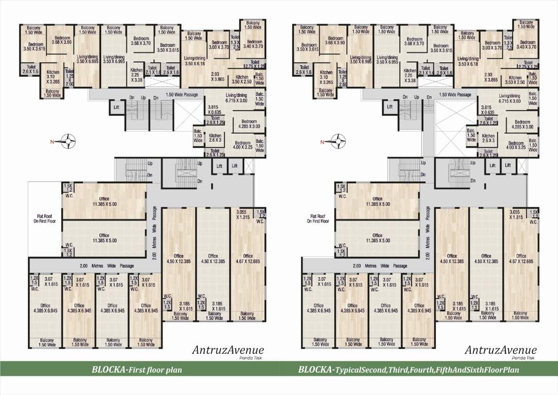 antruz avenue Block A Cluster Plan from 1st to 6th Floor