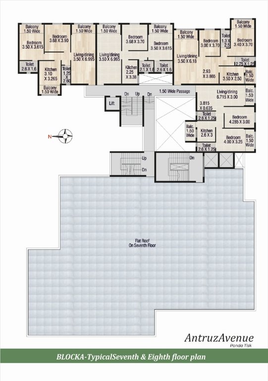  antruz avenue Block A Cluster Plan from 7th to 8th Floor