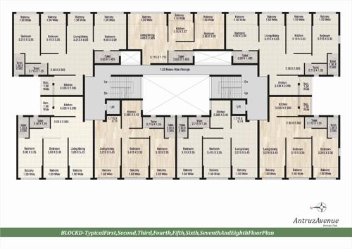  antruz-avenue Block D Cluster Plan from 1st to 8th Floor