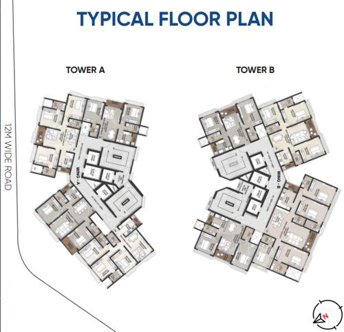  pearl-providence Sale Building No 2 Wing B Cluster Plan