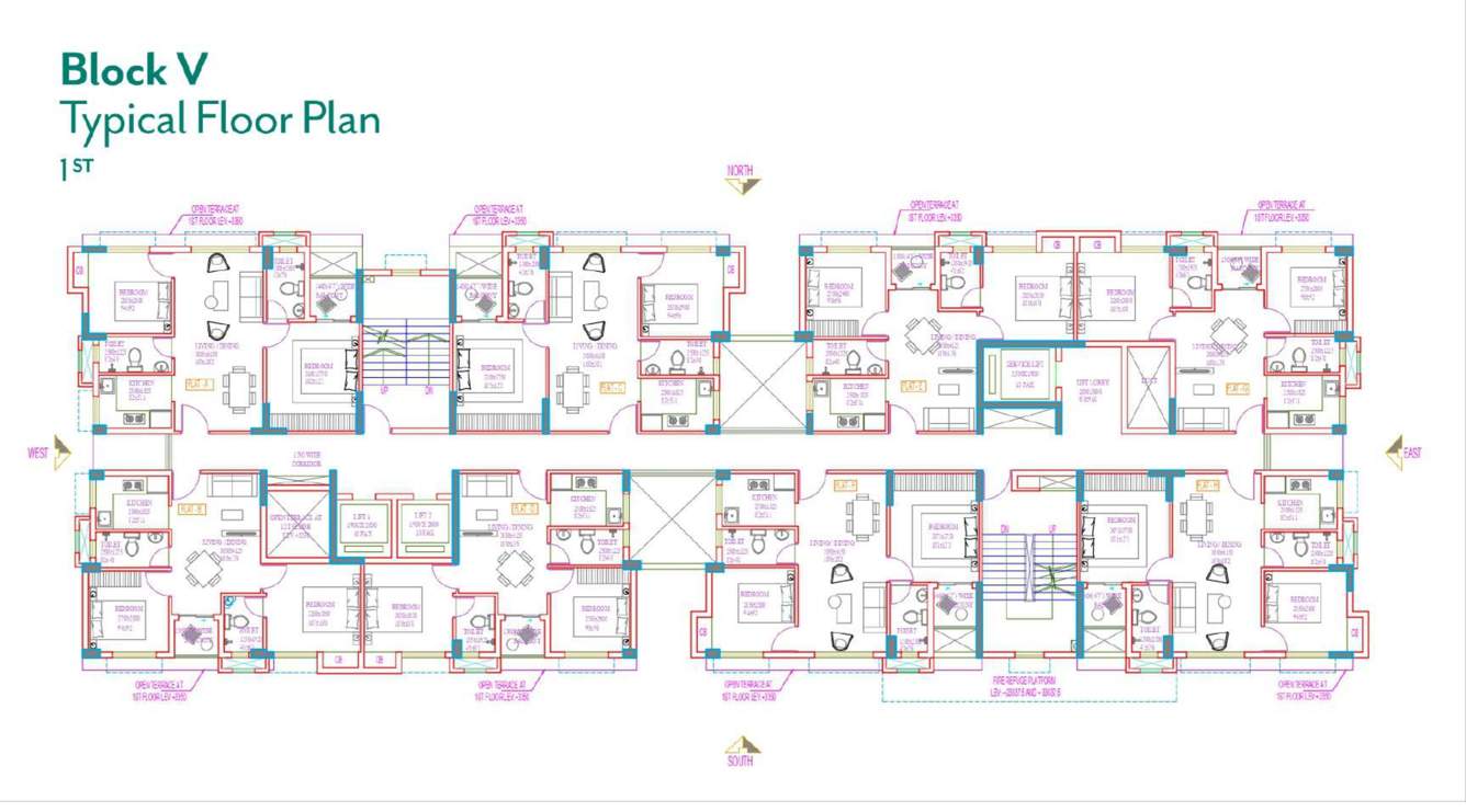  urban lakes phase ii Block 5 Cluster Plan for 1st Floor