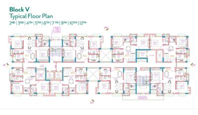  urban-lakes-phase-ii Block 5 Cluster Plan from 2nd to 12th Floor