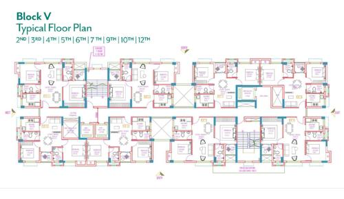  urban-lakes-phase-ii Block 5 Cluster Plan from 2nd to 12th Floor