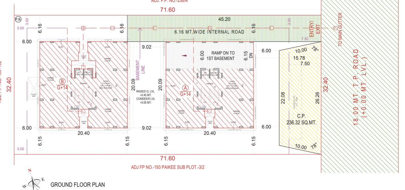  homes Tower A Cluster Plan for ground Floor