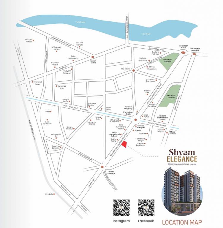 shyam elegance Location Plan