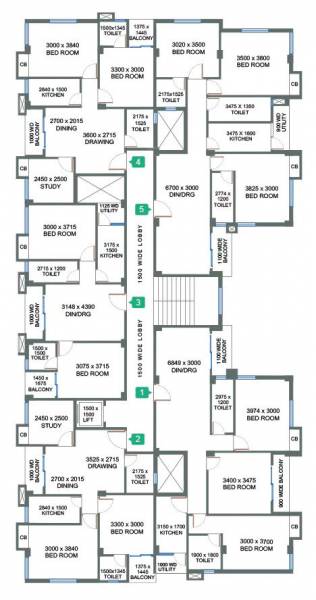  rajos Block A Cluster Plan From 1st To 4th Floor