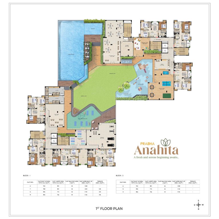  anahita A & B Cluster Plan for 1st Floor