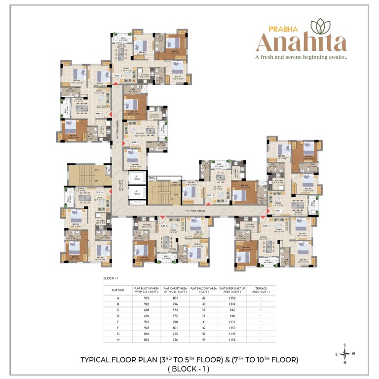 anahita A Cluster Plan from 3rd 5th & 7th 10th Floor