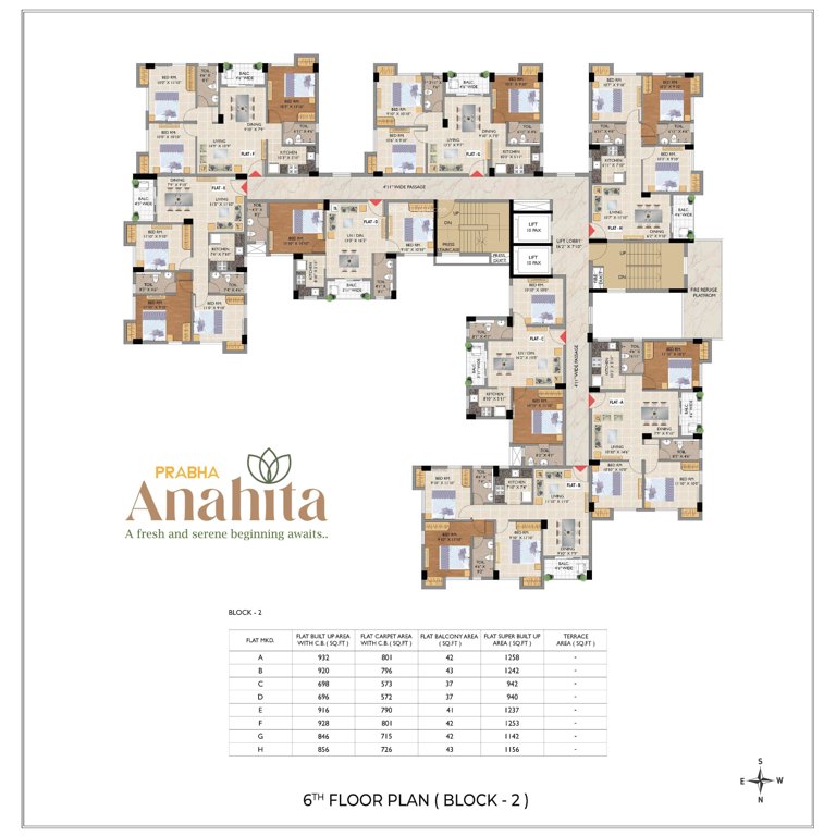  anahita B Cluster Plan for 6th Floor