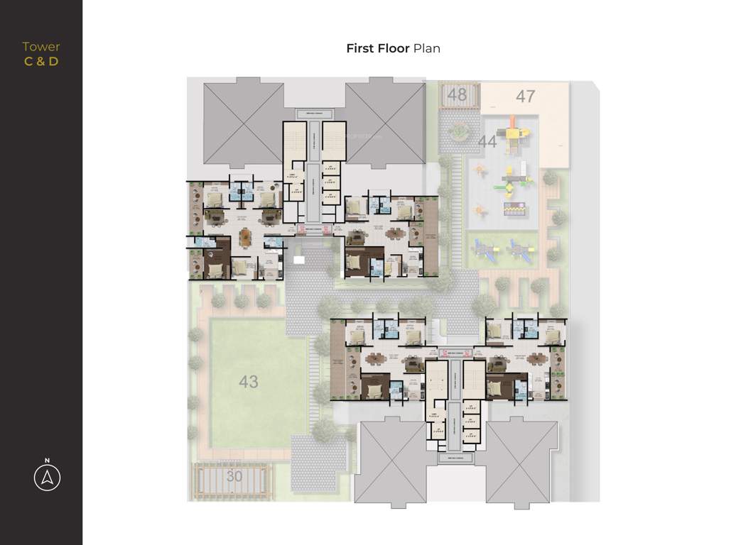  ventara residences Tower C & D Cluster Plan for 1st Floor