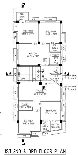 kamala-apartment Kamala Apartment Cluster Plan from 1st to 3rd Floor