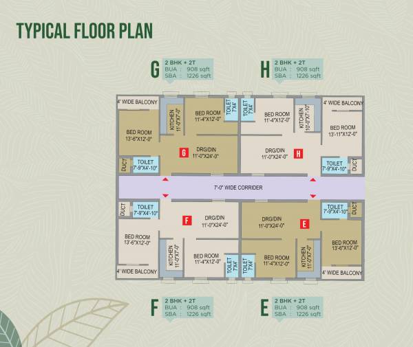 Ecotopia Cluster Plan from 1st to 4th Floor ecotopia Ecotopia Cluster Plan from 1st to 4th Floor
