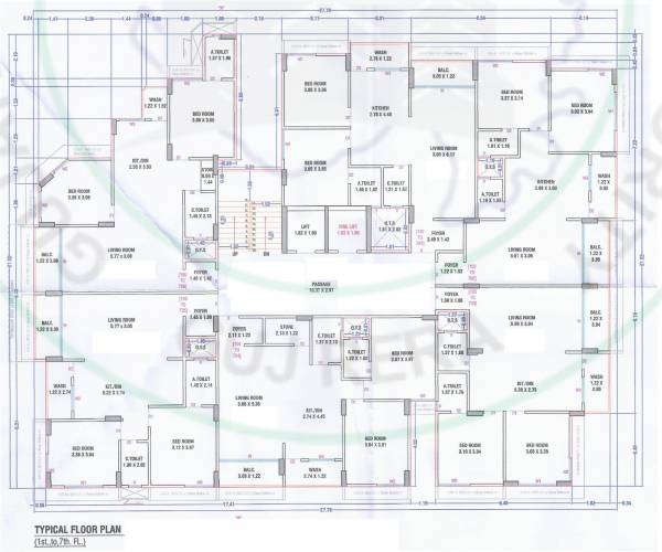  residency Residency Cluster Plan from 1st to 7th Floor