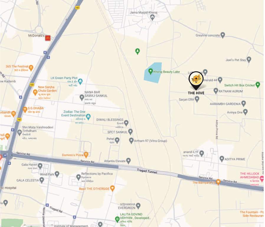 the hive Location Plan