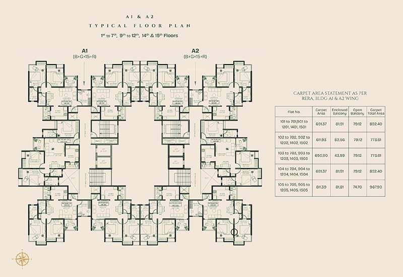  the premia A1 Wing Cluster Plan
