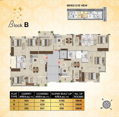 meena-vedica Block B Cluster Plan for Typical Floor