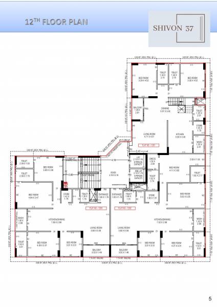  shivon-37 Shivon 37 Cluster Plan for 12th Floor