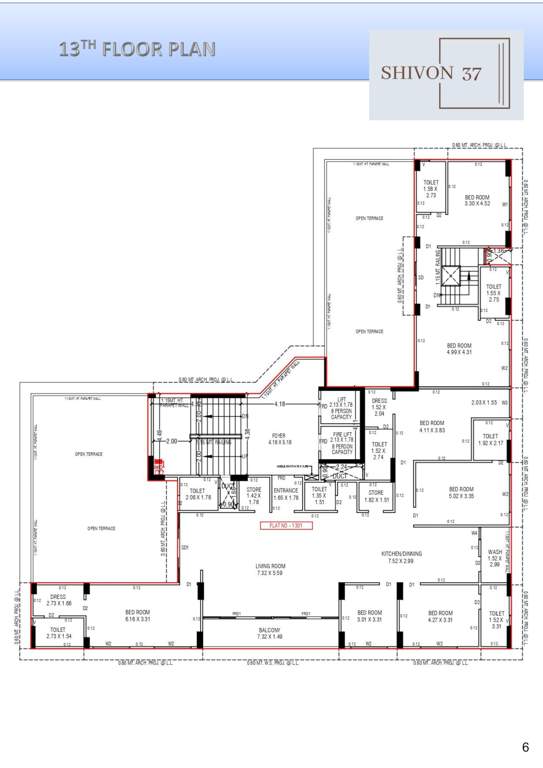  shivon 37 Shivon 37 Cluster Plan for 13th Floor