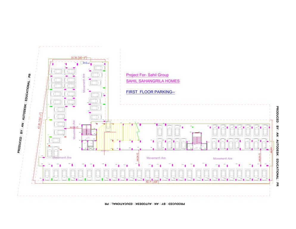 sahil shangrila homes Sahil Shangrila Homes Cluster Plan for floor parking