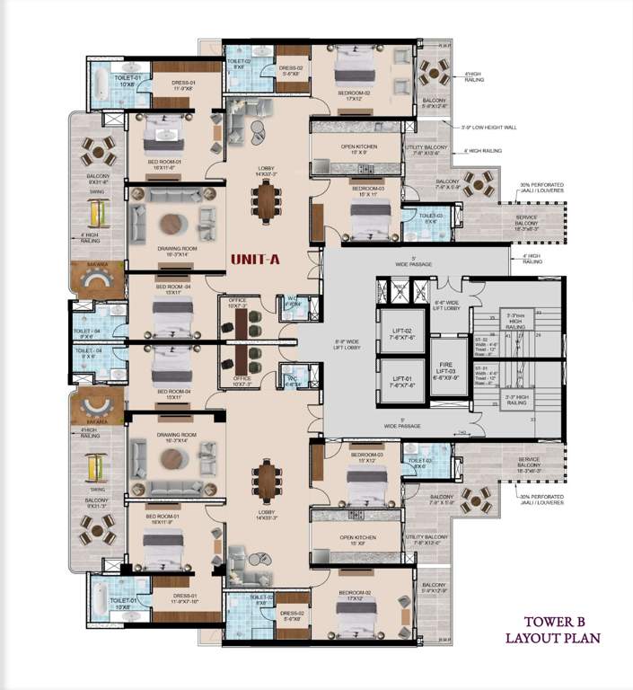  the tiara Tower   02 Cluster Plan