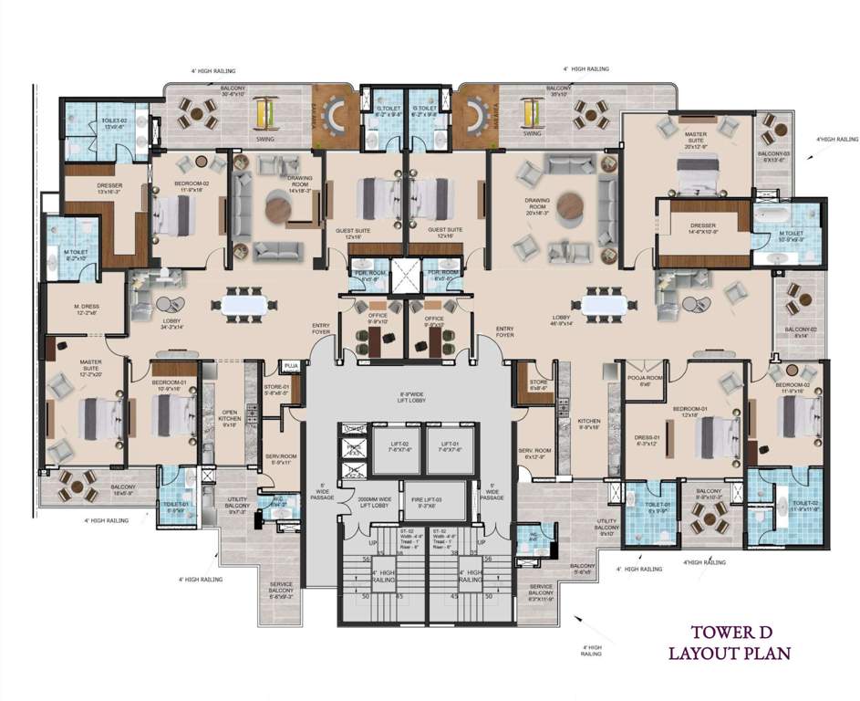 the tiara Tower   04 Cluster Plan