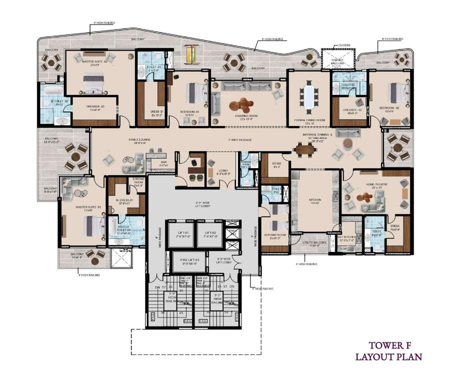  the tiara Tower   06 Cluster Plan