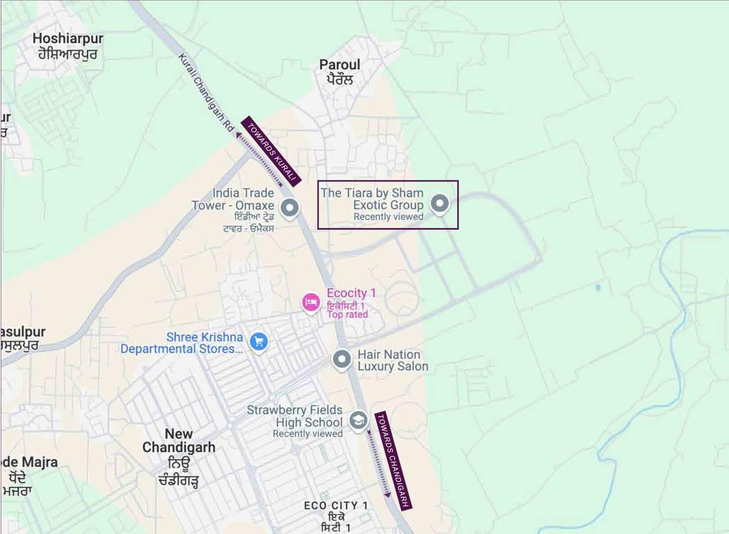  the tiara Location Plan