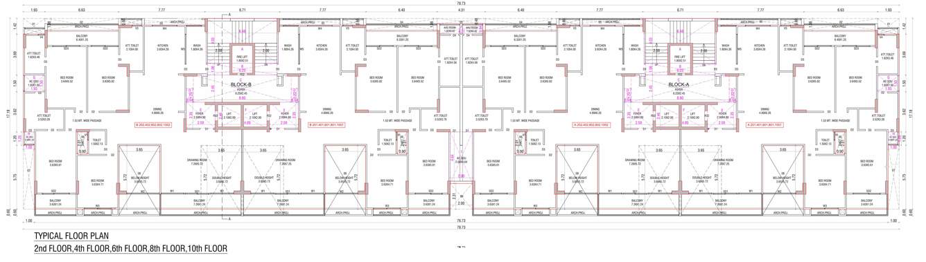  the imperial heights Tower A B Cluster Plan from 2nd to 10th Floor