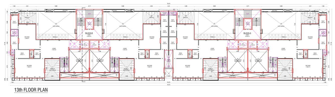  the imperial heights Tower A BCluster Plan for 13th Floor